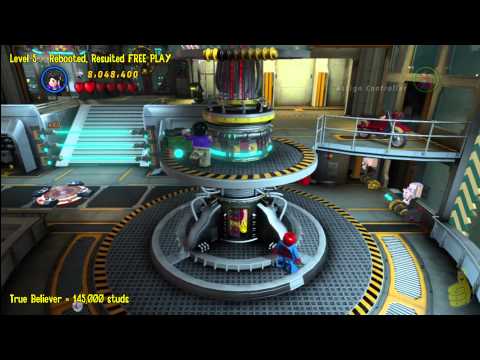 Lego Marvel Super Heroes: Level 5 Rebooted Resuited – FREE PLAY (All Minikits & Stan In Peril) – HTG