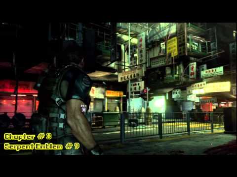 Resident Evil 6: Chris Campaign – All 20 Serpent Emblems – HTG – YouTube thumbnail