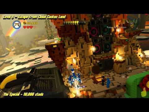 The Lego Movie Videogame: Level 8 Escape from Cloud Cuckoo Land – STORY Walkthrough – HTG – YouTube thumbnail