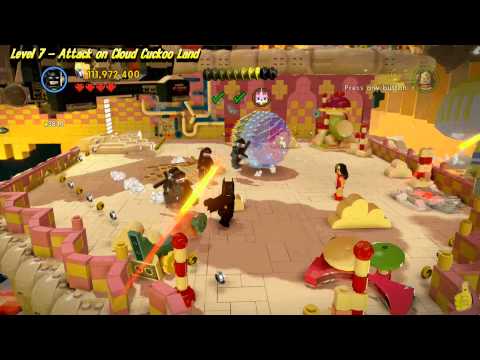 The Lego Movie Videogame: Lvl 7 Attack on Cloud Cuckoo Land – FREE PLAY -(Pants & Gold Manuals)- HTG – YouTube thumbnail