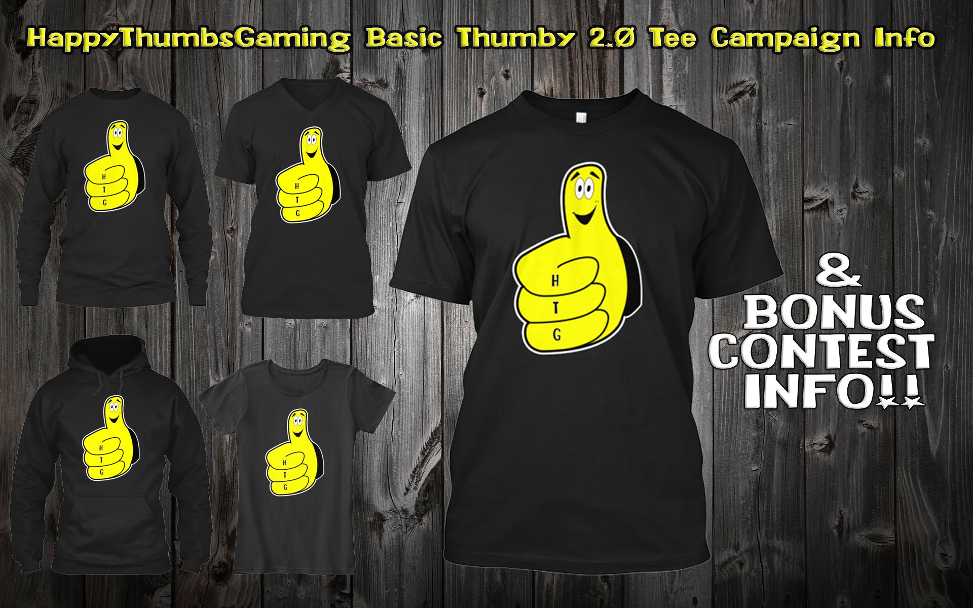 Gamebreak: HappyThumbsGaming Basic Thumby 2.0 Tee and Bonus Contest Info – HTG