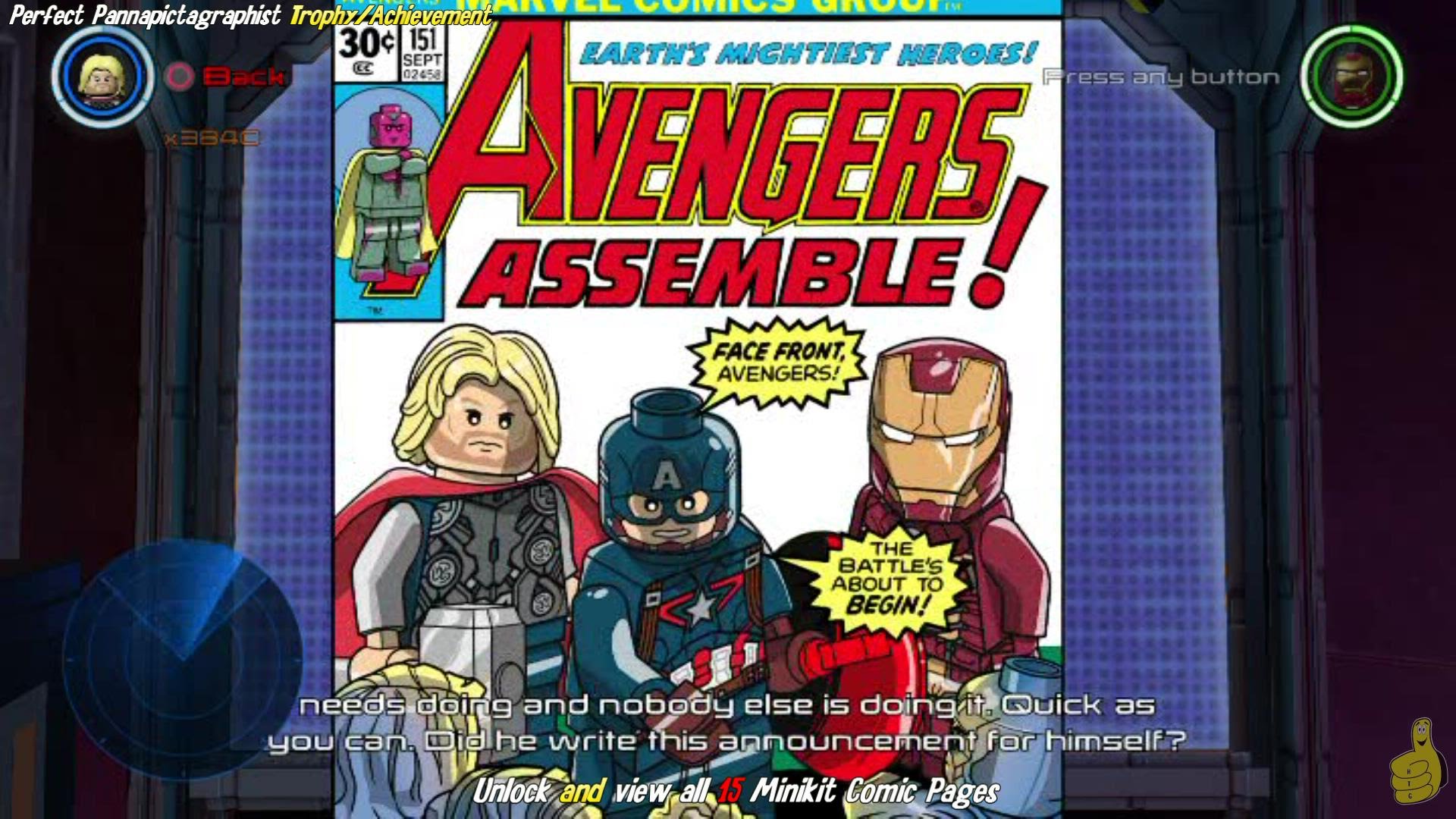 Lego Marvel Avengers: “Perfect Pannapictagraphist” Trophy/Achievement – HTG