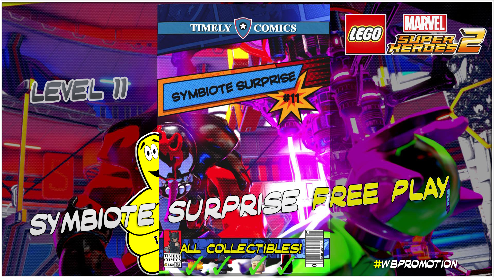 Lego Marvel Superheroes 2: Level 11 / Symbiote Surprise FREE PLAY (All Collectibles) – HTG