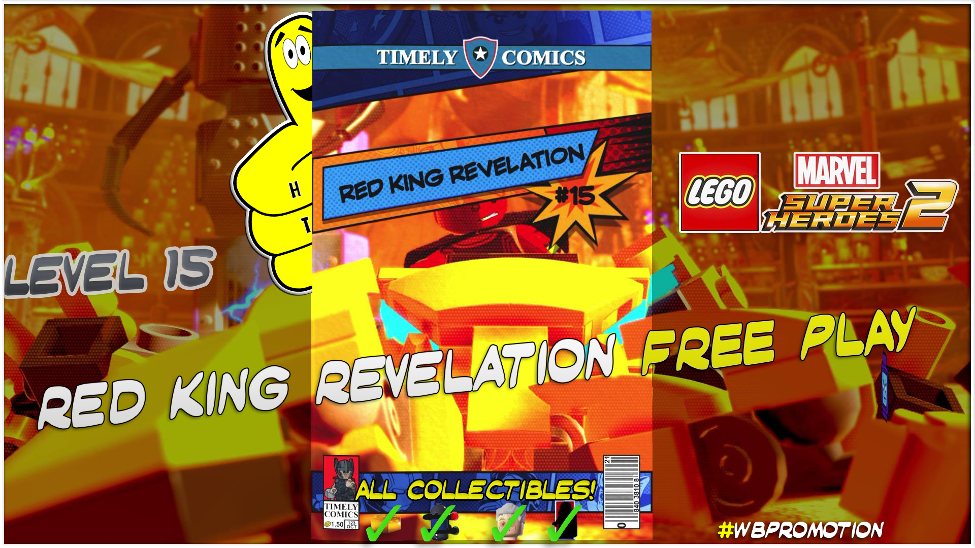 Lego Marvel Superheroes 2: Level 15 / Red King Revelation FREE PLAY (All Collectibles) – HTG