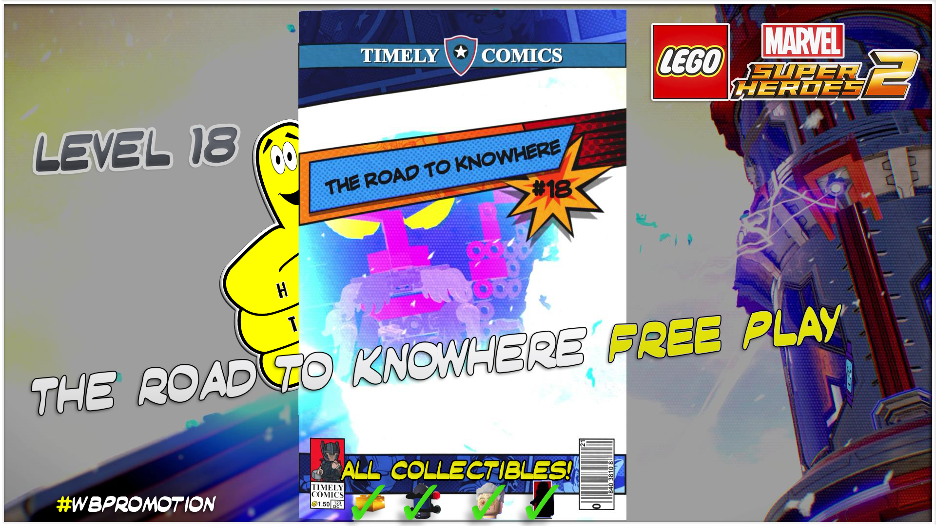 Lego Marvel Superheroes 2: Level 18 / The Road To Knowhere FREE PLAY (All Collectibles) – HTG
