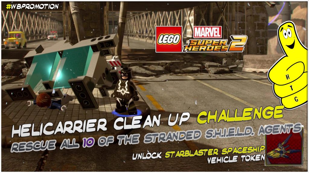 Lego Marvel Superheroes 2 Helicarrier Clean Up Challenge HTG Happy