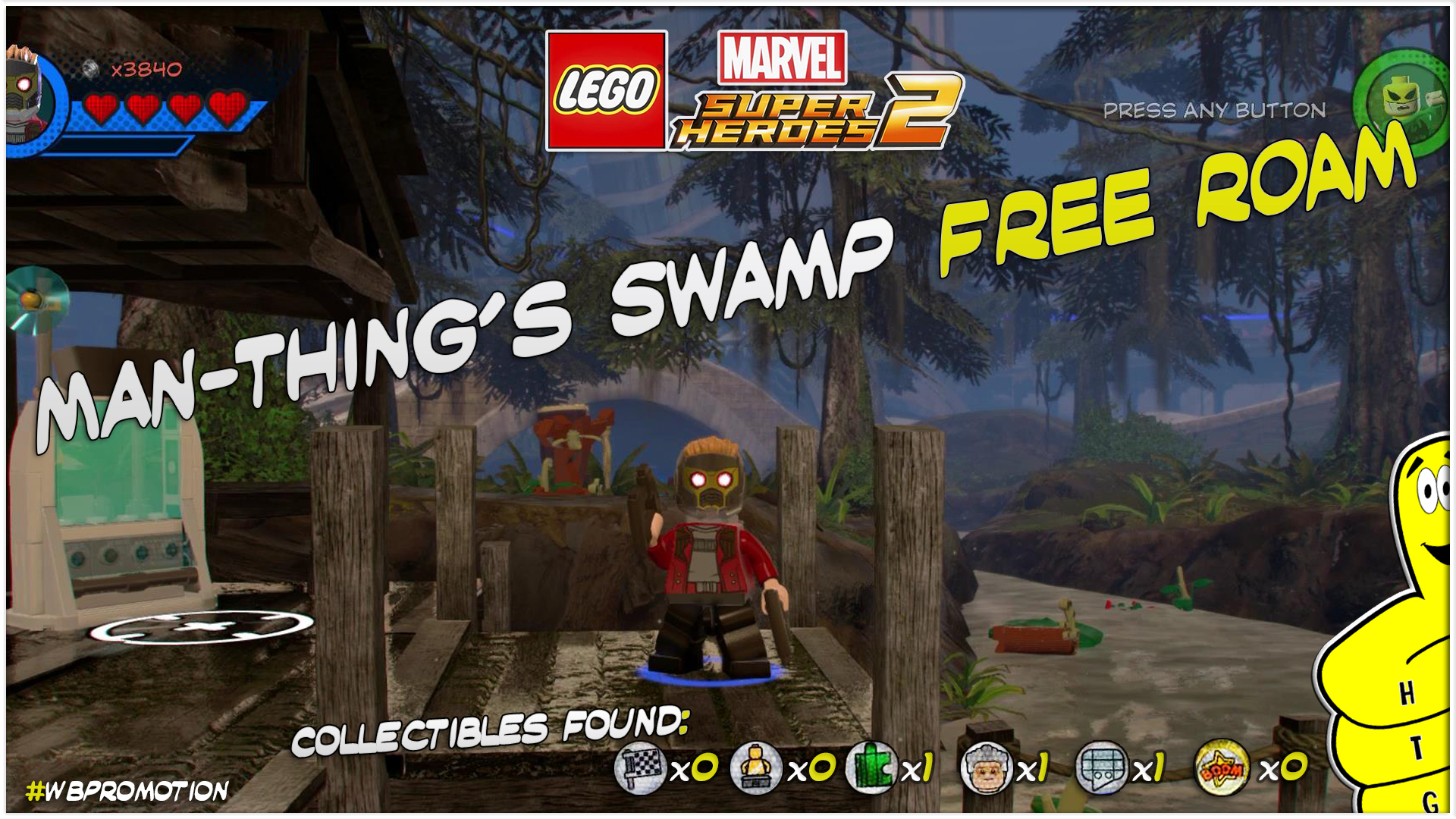 Lego Marvel Superheroes 2: Man-Thing’s Swamp FREE ROAM (All Collectibles) – HTG