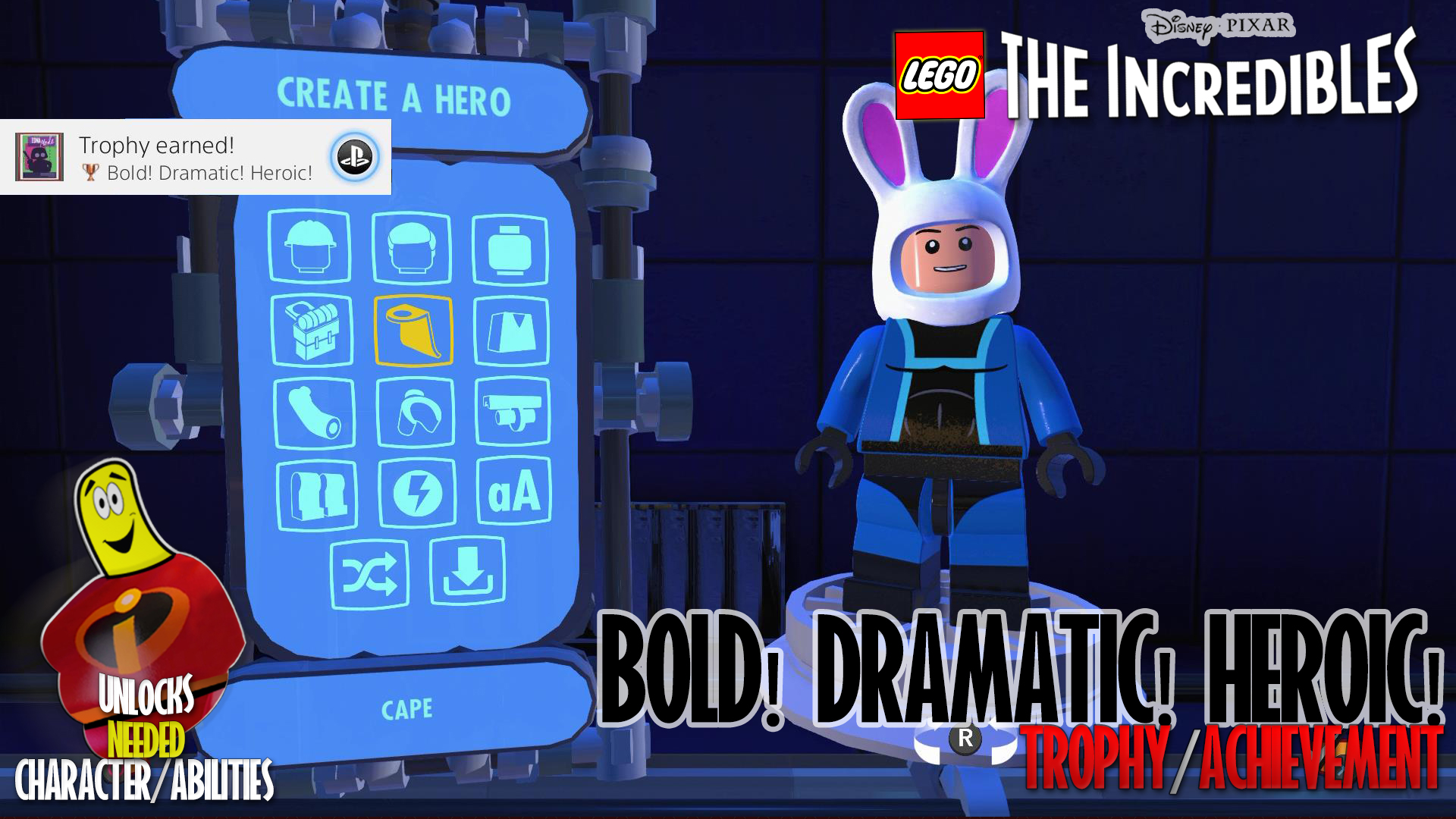 Lego The Incredibles: Bold! Dramatic! Heroic! Trophy/Achievement – HTG