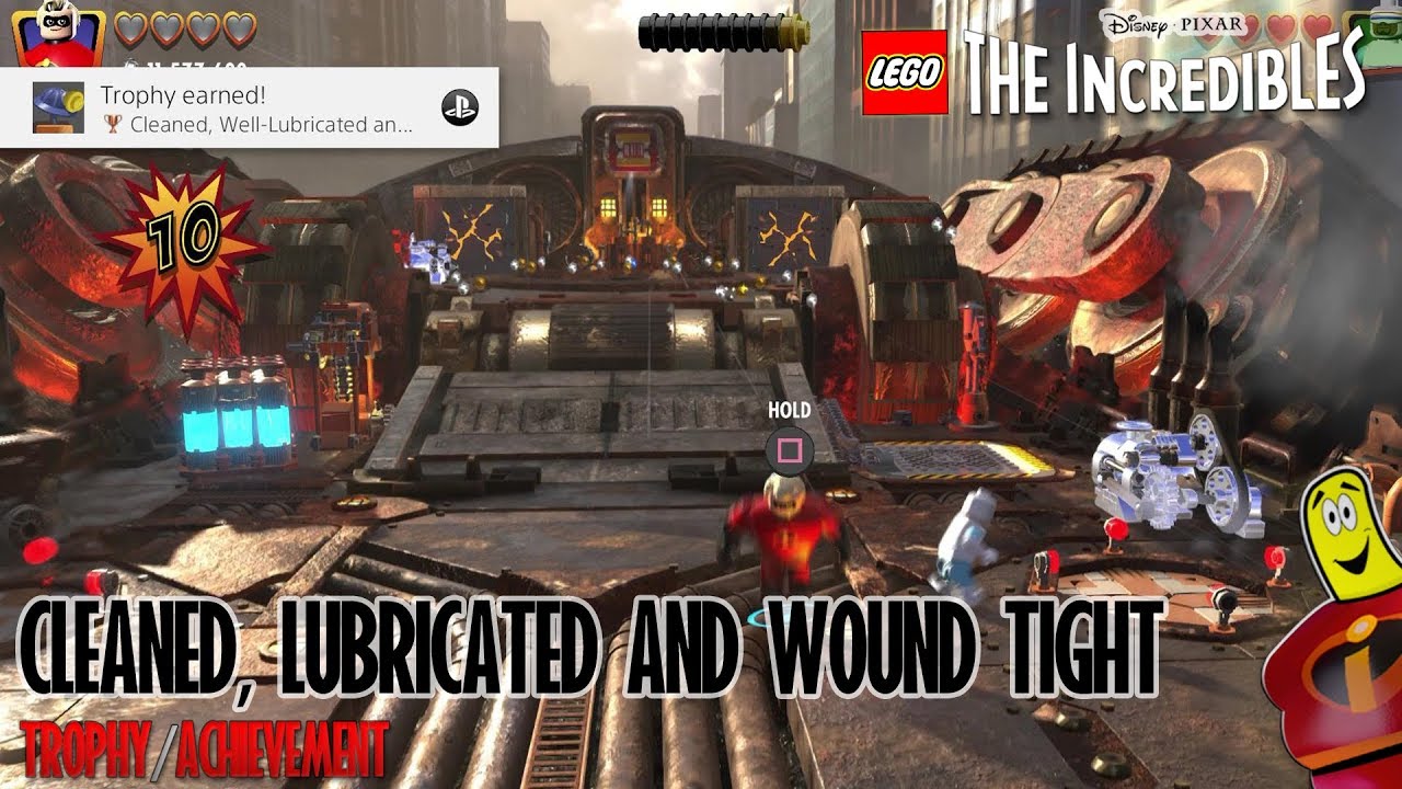 Lego The Incredibles: Cleaned, Well Lubricated and Wound Tight Trophy/Achievement – HTG